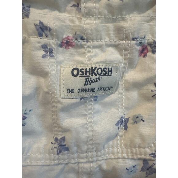 Oshkosh B’Gosh cotton overalls floral 24M baby toddler play wear - Picture 2 of 5